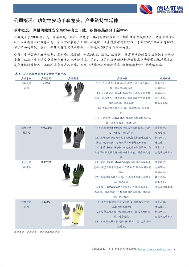 《信达证券-恒辉安防-300952-深度报告：安防手套厚积薄发，超高分子材料值得期待》 - 第7页预览图