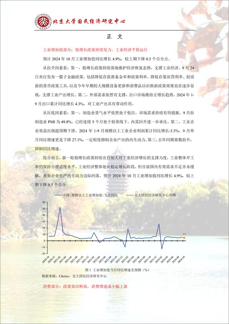 《预测报告：稳增长政策落地，经济企稳预期增加-241104-北京大学国民经济研究中心-14页》 - 第4页预览图