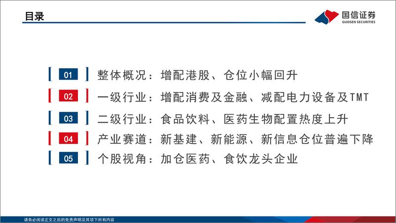 《三季度基金季报深度分析：增配主板、减配双创、聚焦食饮和医药-20231029-国信证券-31页》 - 第3页预览图