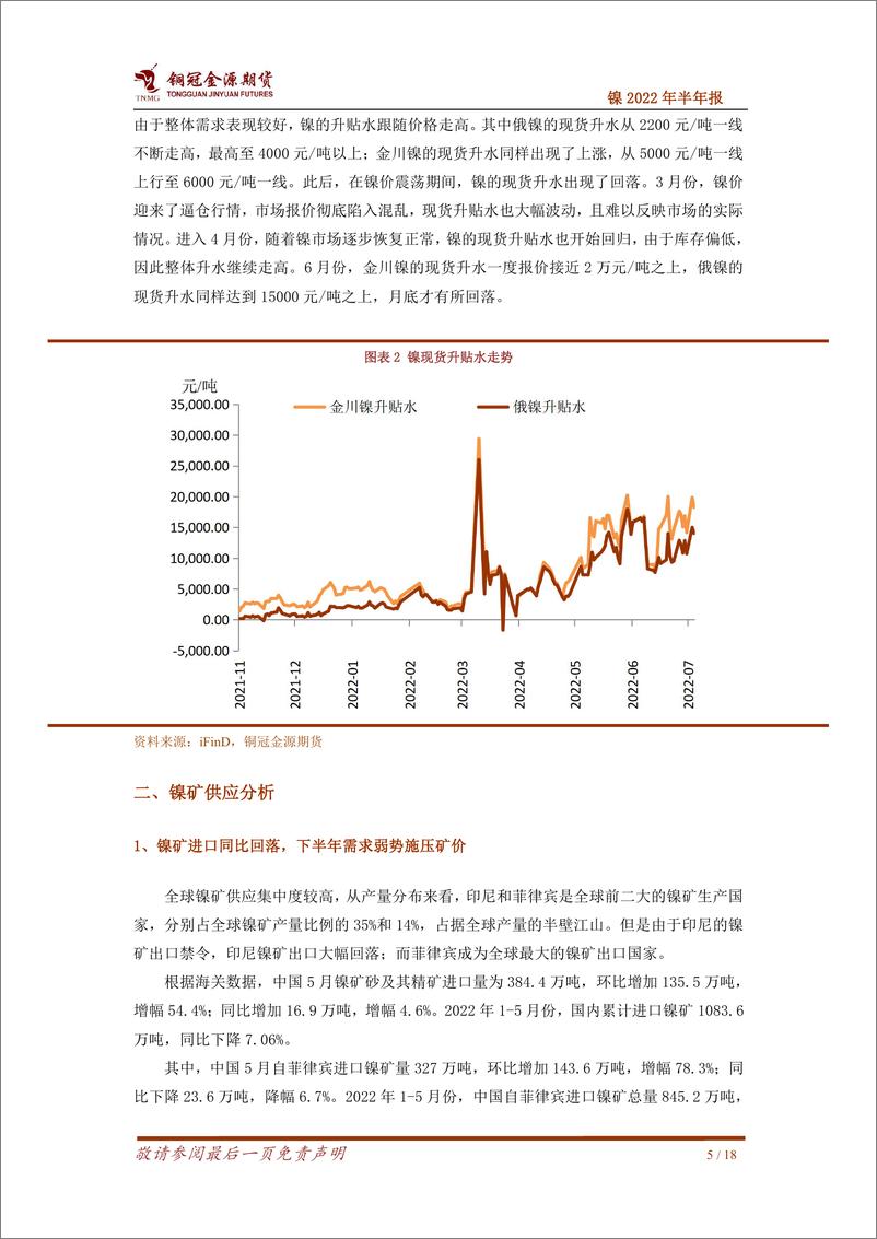 《镍2022年半年报：供需过剩逐步兑现，镍价下半年继续回落-20220708-铜冠金源期货-18页》 - 第6页预览图