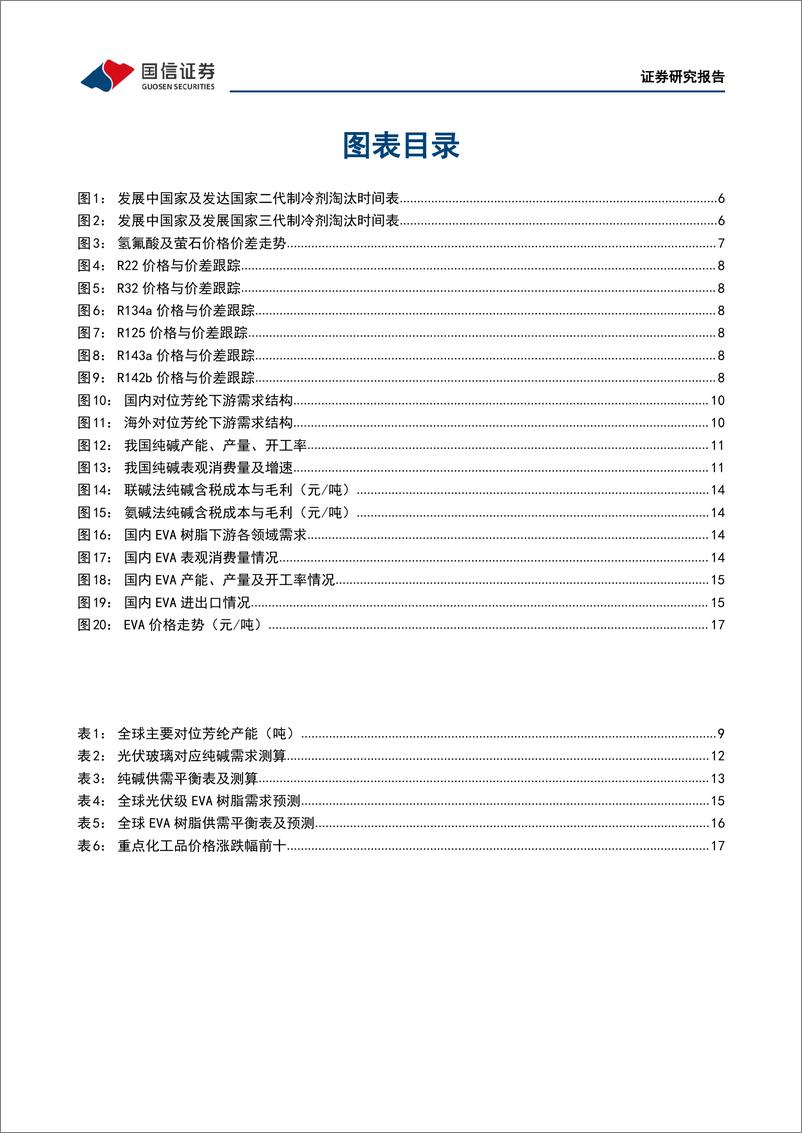 《化工行业2023年1月投资策略：看好氟化工、芳纶、纯碱、光伏胶膜材料的景气度-20230103-国信证券-20页》 - 第4页预览图