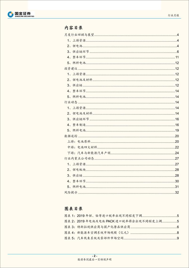 《汽车和汽车零部件行业2019年1月新能源汽车产业链观察：板块迎来中长期布局良机，关注中游机会-20190101-国金证券-33页》 - 第2页预览图