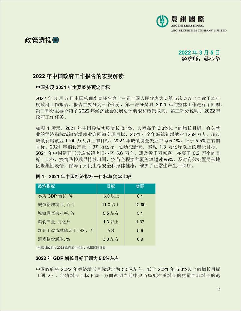 《农银国际-2022年中国政府工作报告宏观、投资策略及行业分析-29页》 - 第4页预览图