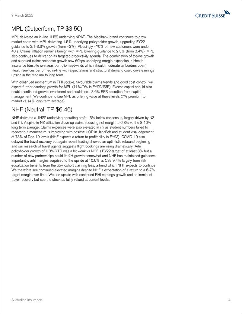 《瑞信-亚太地区保险行业-澳大利亚：对所有GIs和经纪人保持积极态度-2022.3.7-56页》 - 第5页预览图