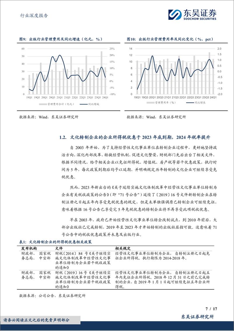 《出版行业深度报告：详解所得税政策变化对出版业绩影响机制及投资启示-240507-东吴证券-17页》 - 第7页预览图