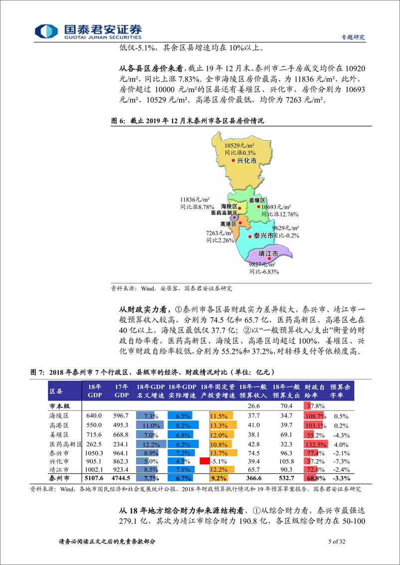 《泰州市城投梳理与比较：走进医药名城-20200103-国泰君安-32页》 - 第6页预览图