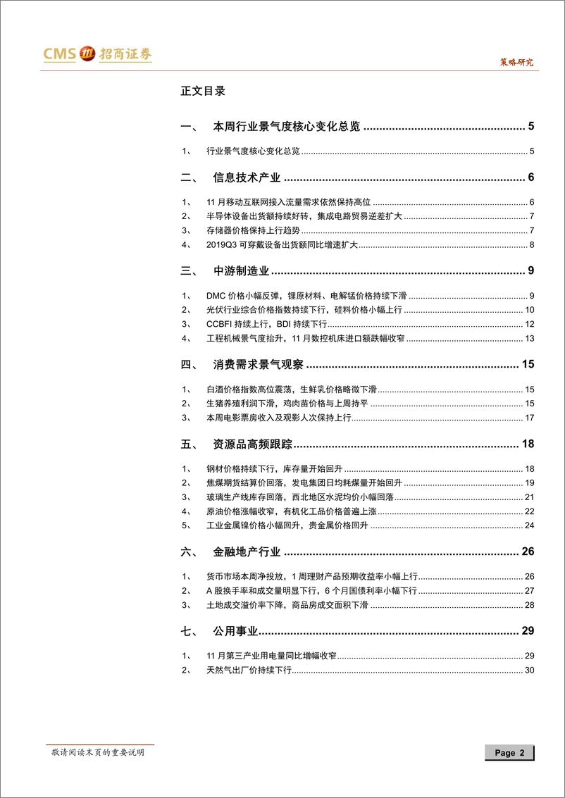 《行业景气观察：可穿戴设备需求提升，工程机械景气依旧-20191225-招商证券-31页》 - 第3页预览图