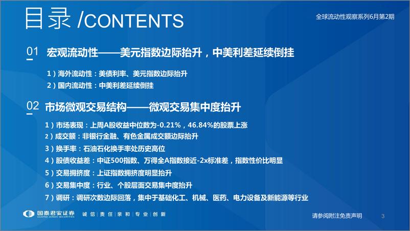 《全球流动性观察系列6月第2期：上周外资仓位回补，两融边际活跃-20220614-国泰君安-55页》 - 第4页预览图