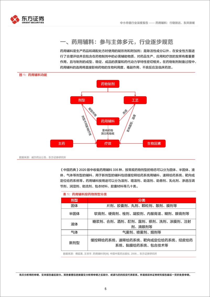 《中小市值行业药用辅料：行稳致远，东风渐暖-20221231-东方证券-31页》 - 第6页预览图