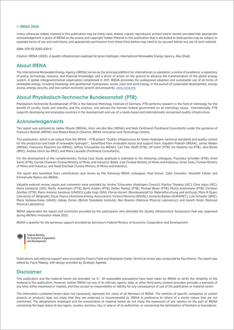 《IRENA_2024年绿色氢气质量基础设施路线图_英文版_》 - 第2页预览图