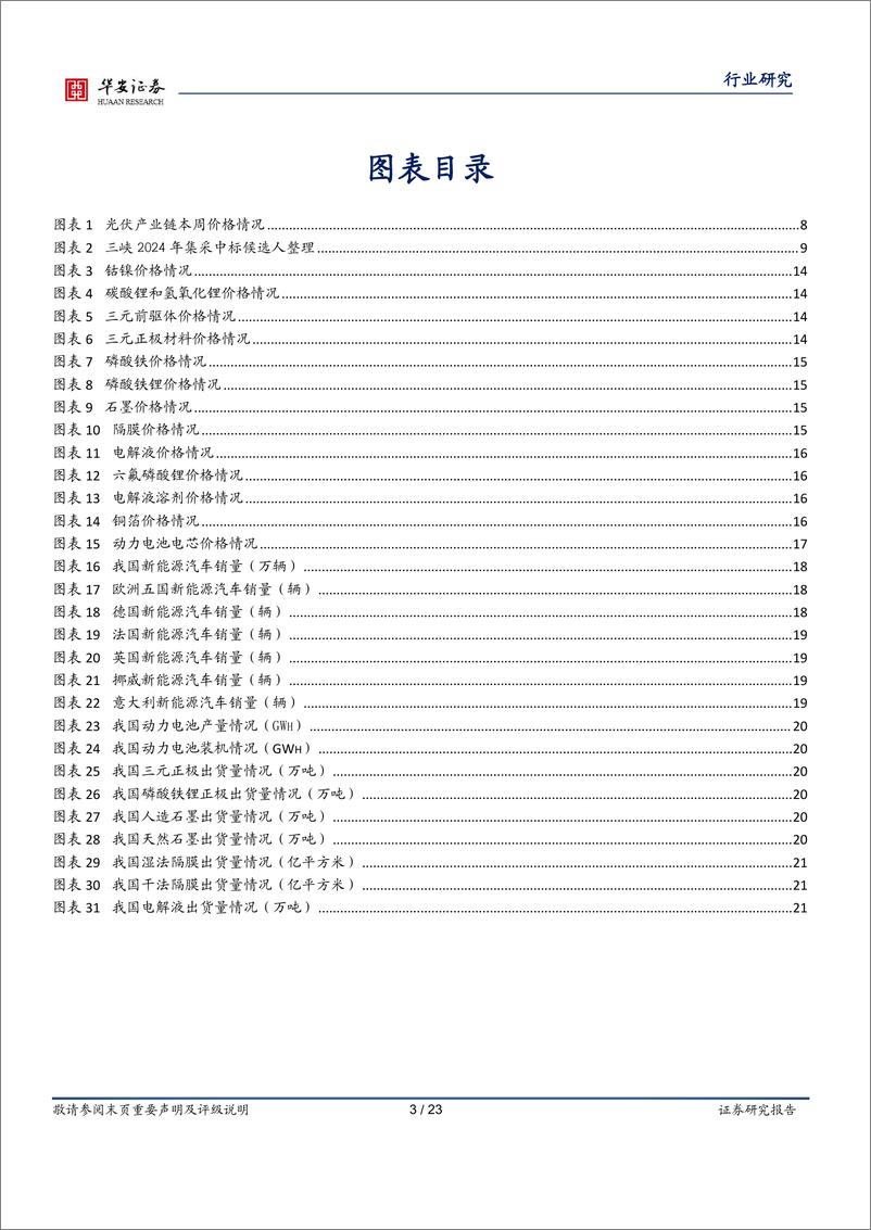 《电力设备行业周报：国内大储项目密集落地，以旧换新提振新能源车需求-华安证券》 - 第3页预览图