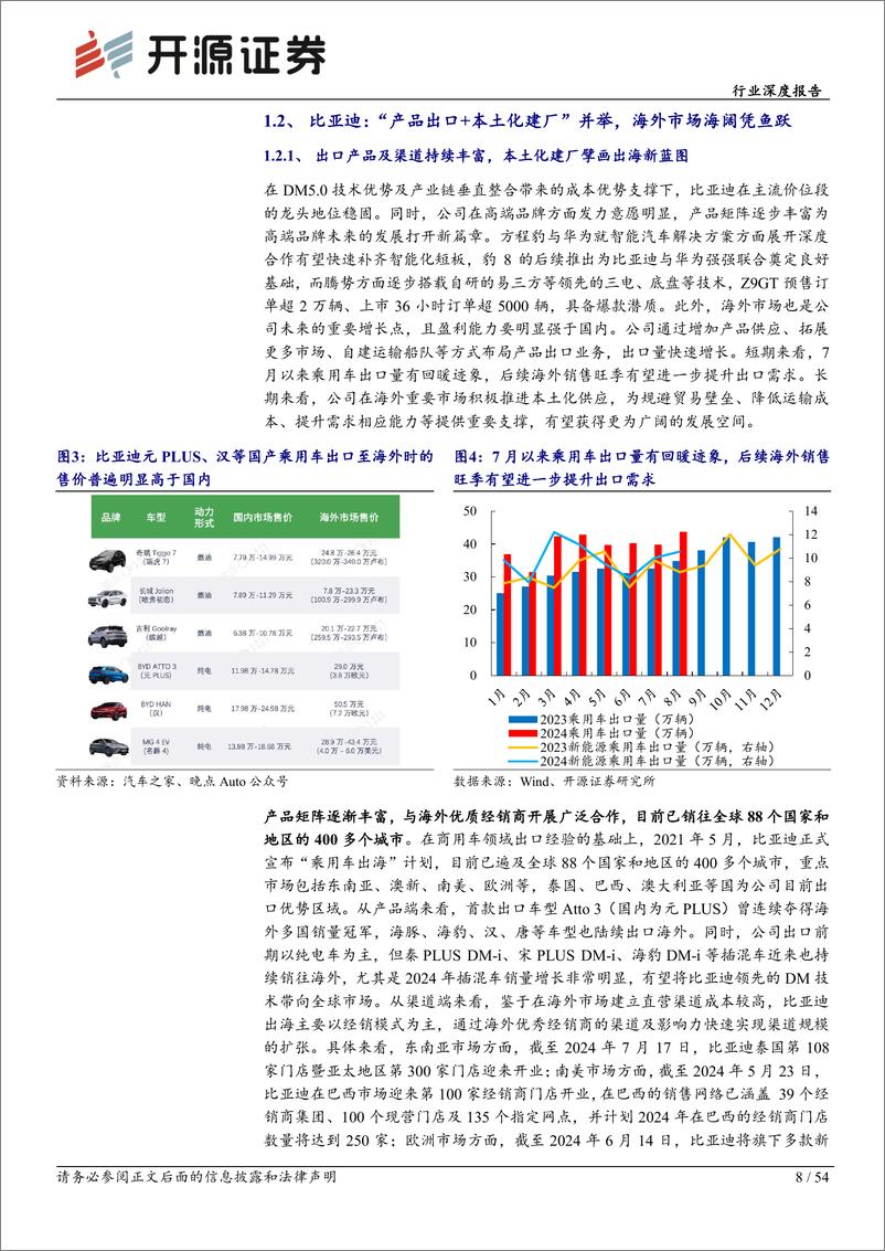 《乘用车行业深度报告：8月出口创新高，关注以旧换新政策凸显%2b新车周期-240926-开源证券-54页》 - 第8页预览图