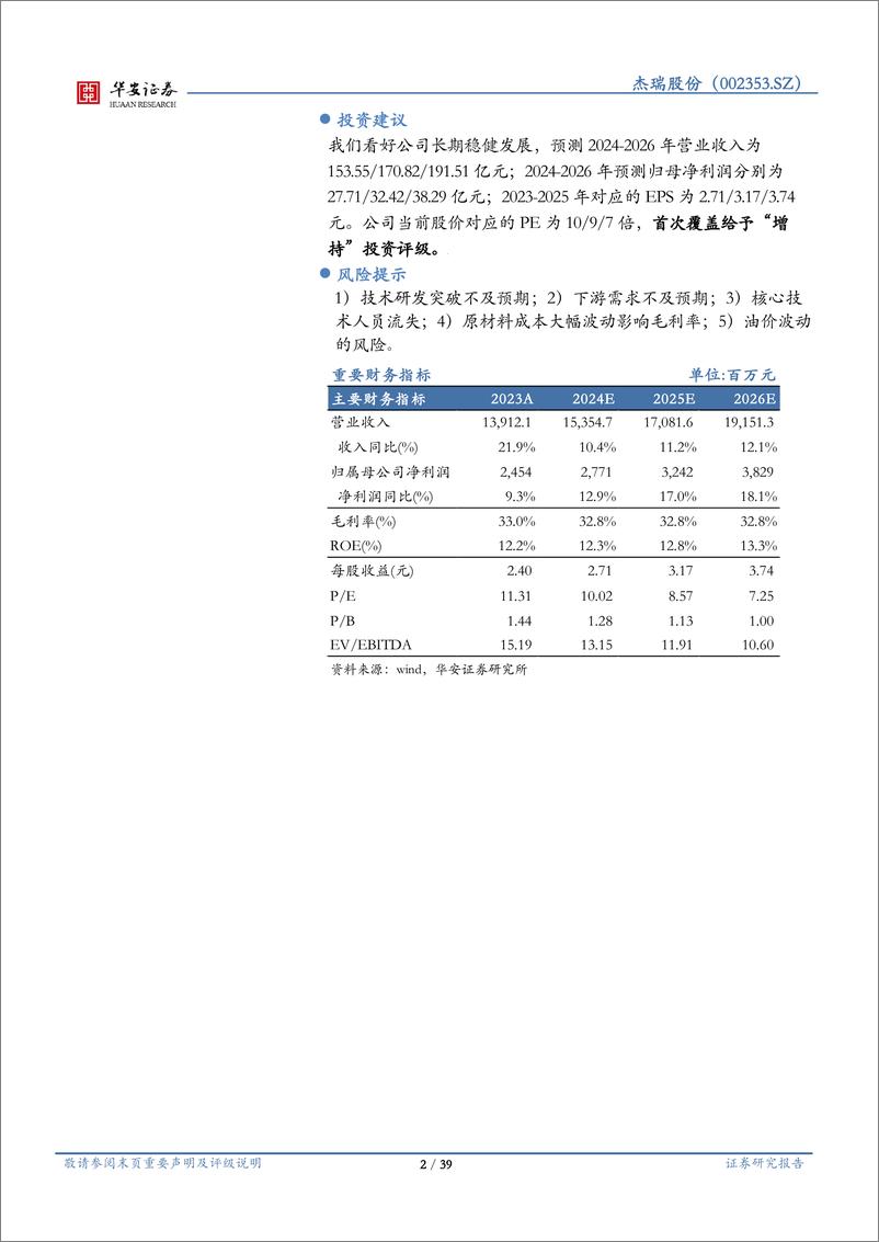 《杰瑞股份(002353)受益于油气资本开支扩张，压裂设备大有可为-240906-华安证券-39页》 - 第2页预览图