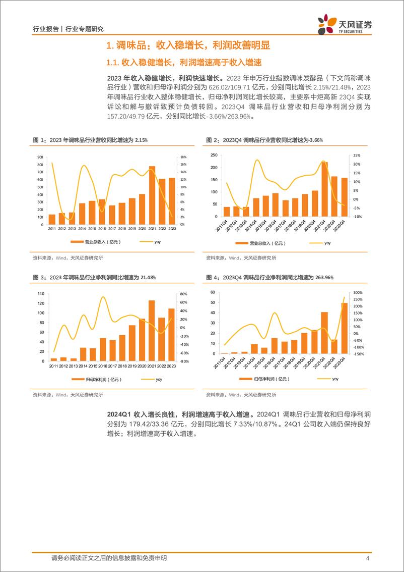 《调味发酵品行业专题研究：业绩稳健增长，分红率提升%26激励计划彰显信心-240524-天风证券-18页》 - 第4页预览图