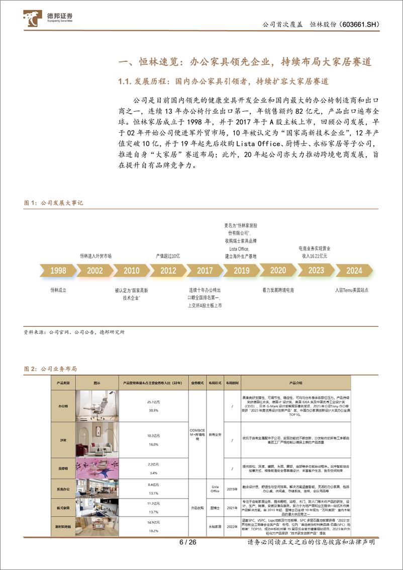 《恒林股份(603661)代工修复可期，自主品牌跨境电商迎来高速发展-240711-德邦证券-26页》 - 第6页预览图