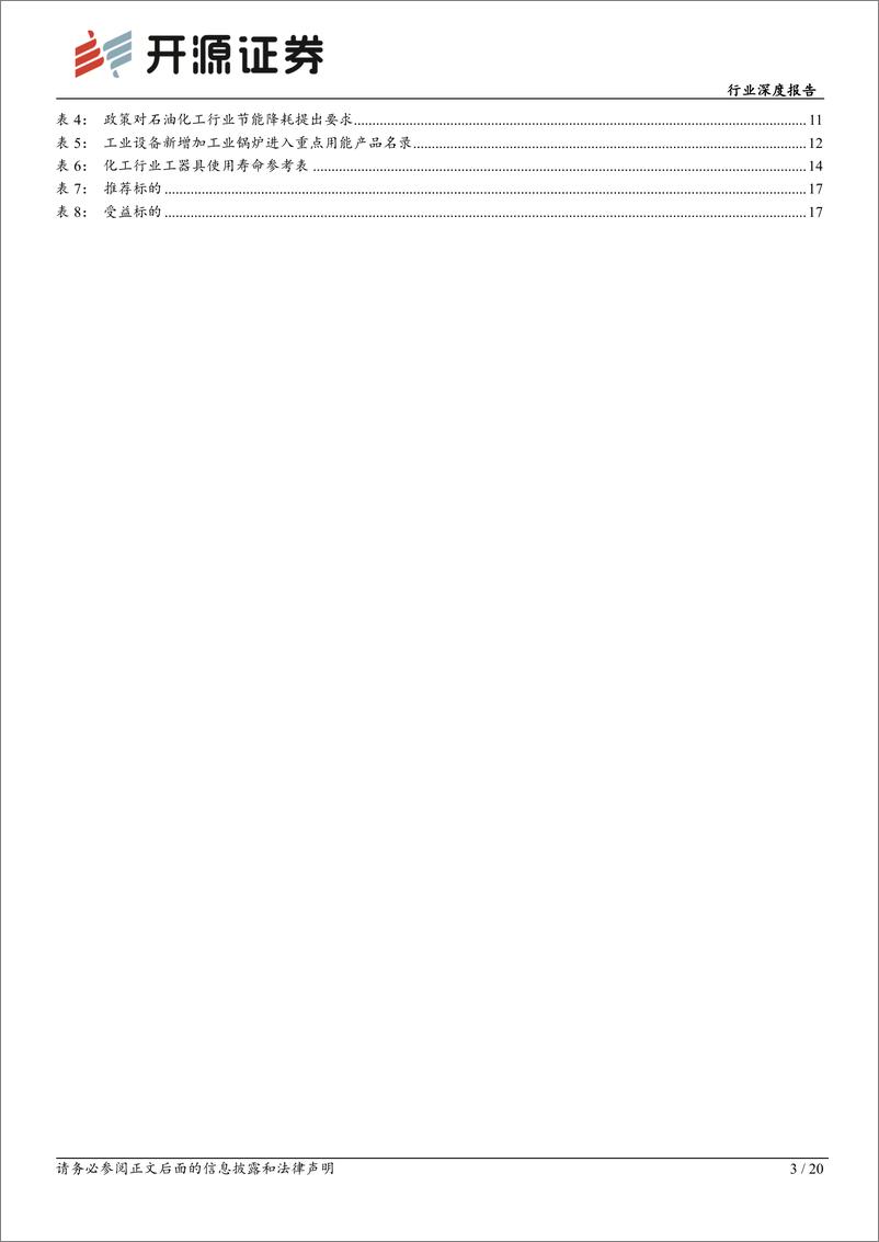 《机械设备行业深度报告：设备更新有望加速落地，流程工业率先受益-240518-开源证券-20页》 - 第3页预览图