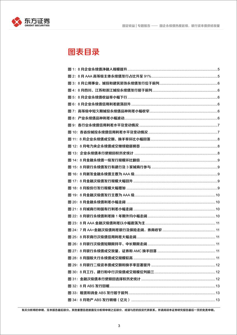 《8月小品种月报：国企永续债热度延续，银行资本债供给放量-20220907-东方证券-25页》 - 第4页预览图