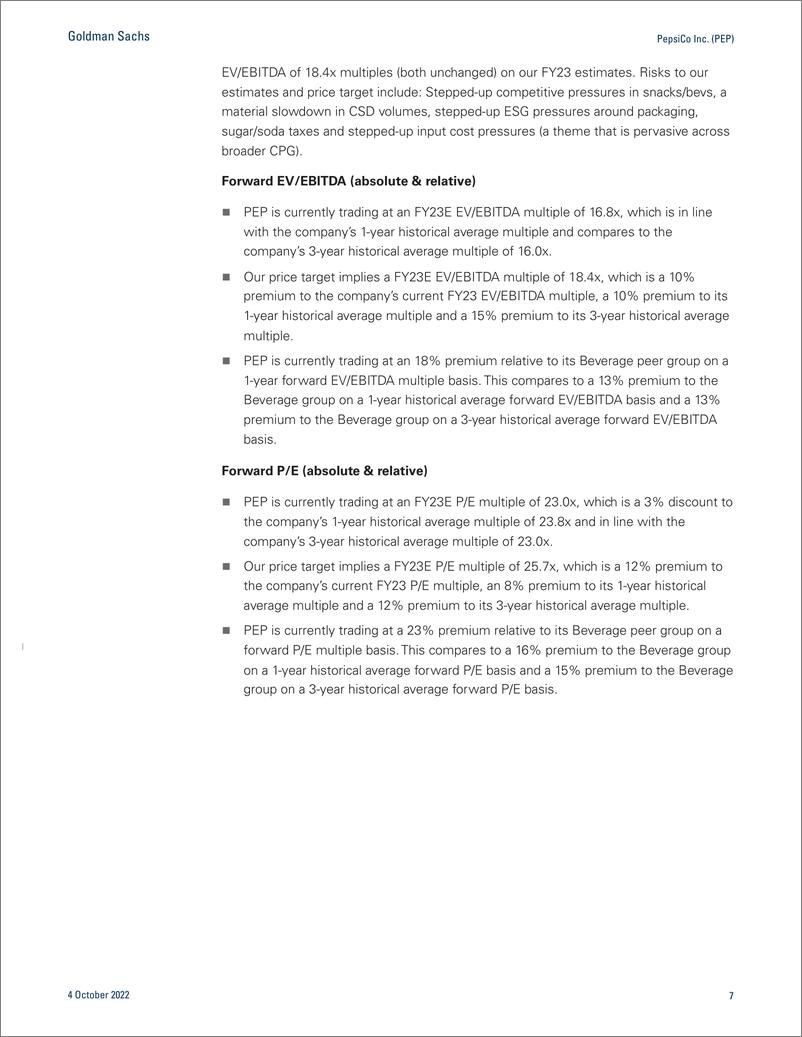 《PepsiCo Inc. (PEP Q3 earnings preview - Expect healthy underlying demand to drive top & bottom line beat, with a pot