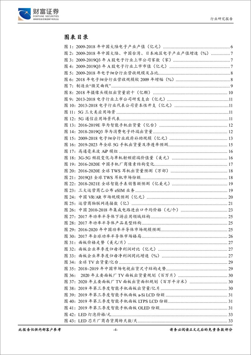 《电子行业：站在电子周期新起点，寻找业绩估值双保险-20191225-财富证券-40页》 - 第5页预览图