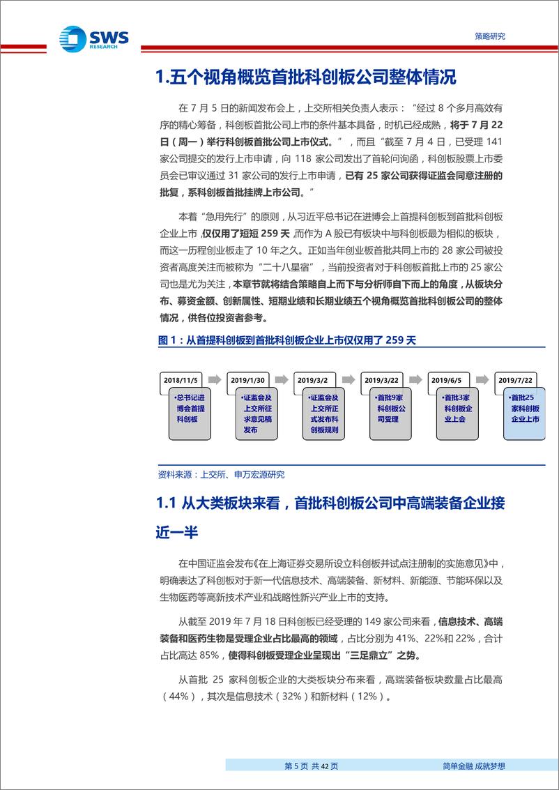《科创板首批上市企业全景透视-20190722-申万宏源-42页》 - 第6页预览图