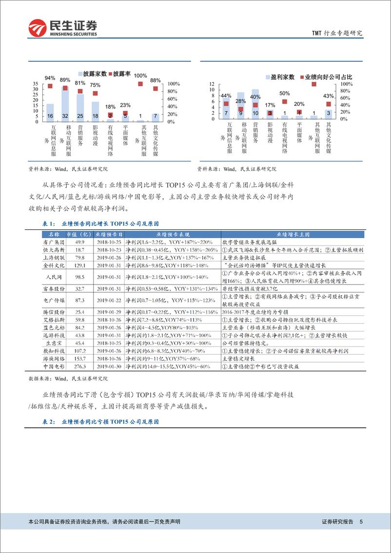 《TMT行业板块业绩预告梳理：业绩预增公司占五成，商誉减值等风险暴露拖累业绩-20190131-民生证券-24页》 - 第6页预览图