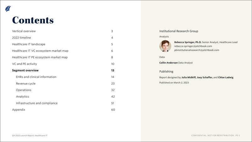 《PitchBook-发布报告：2022年四季度医疗保健IT-风险投资和私募股权趋势及新兴机会（英）-2023-12页》 - 第3页预览图