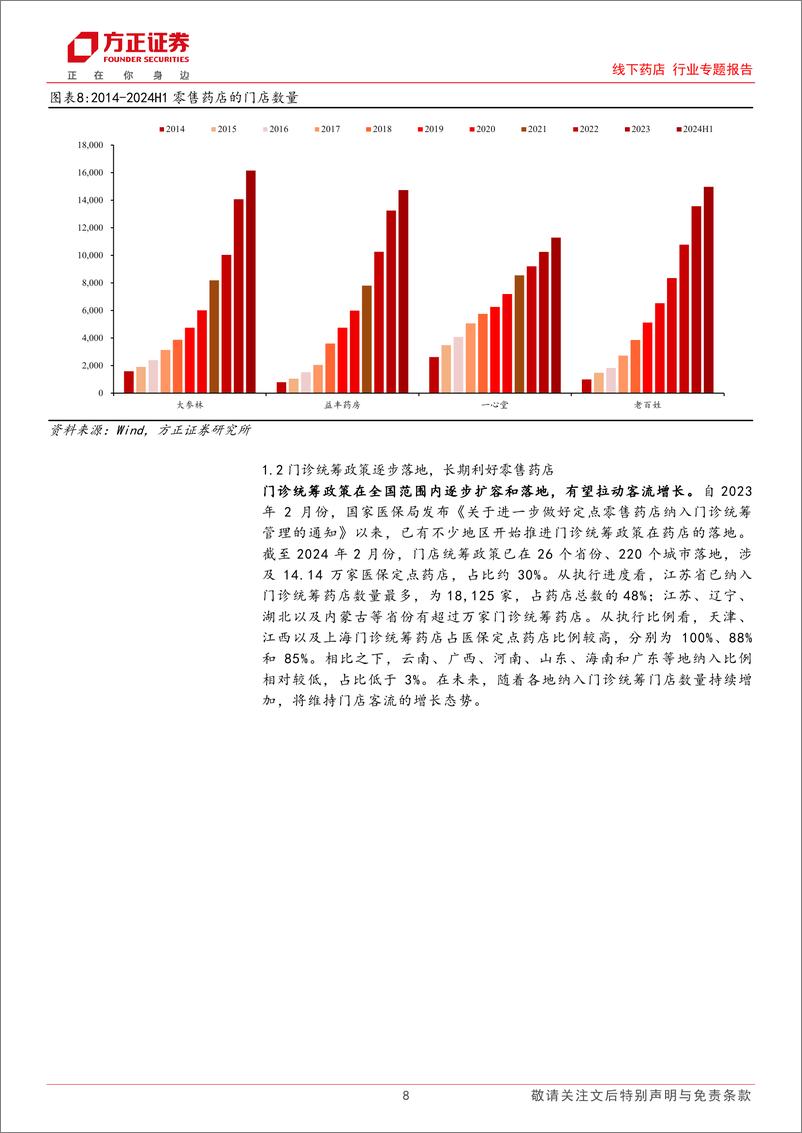 《线下药店行业专题报告：2024中报总结-板块营收增速放缓，集中度有望加速提升-240908-方正证券-10页》 - 第8页预览图