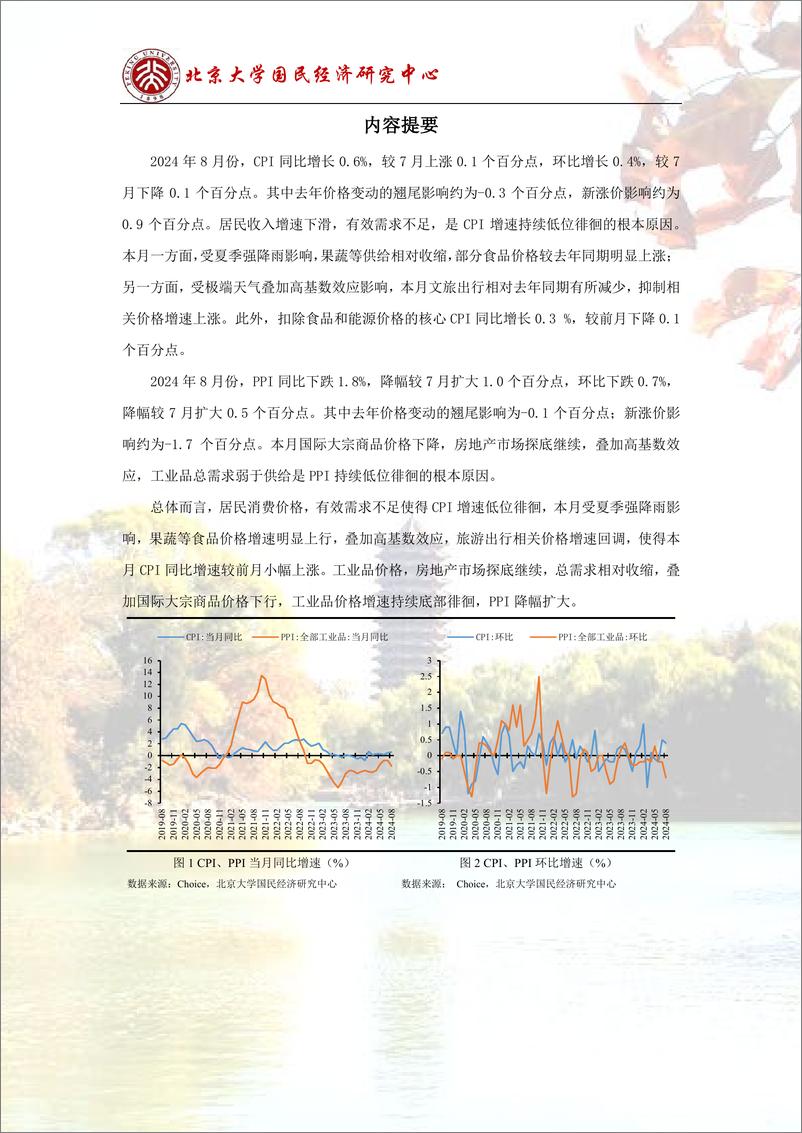 《CPI、PPI点评报告：国际大宗商品价格下行，PPI降幅再度扩张-240909-北京大学国民经济研究中心-10页pdf》 - 第2页预览图