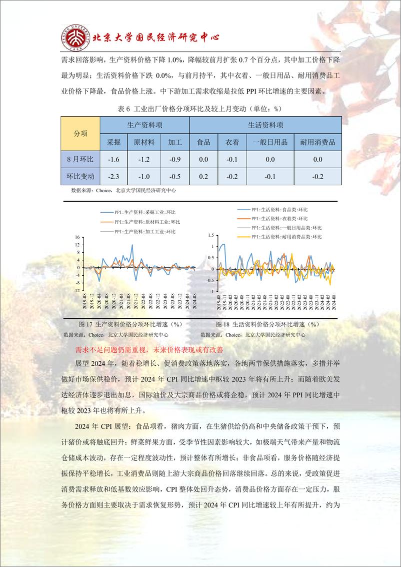 《CPI、PPI点评报告：国际大宗商品价格下行，PPI降幅再度扩张-240909-北京大学国民经济研究中心-10页pdf》 - 第8页预览图