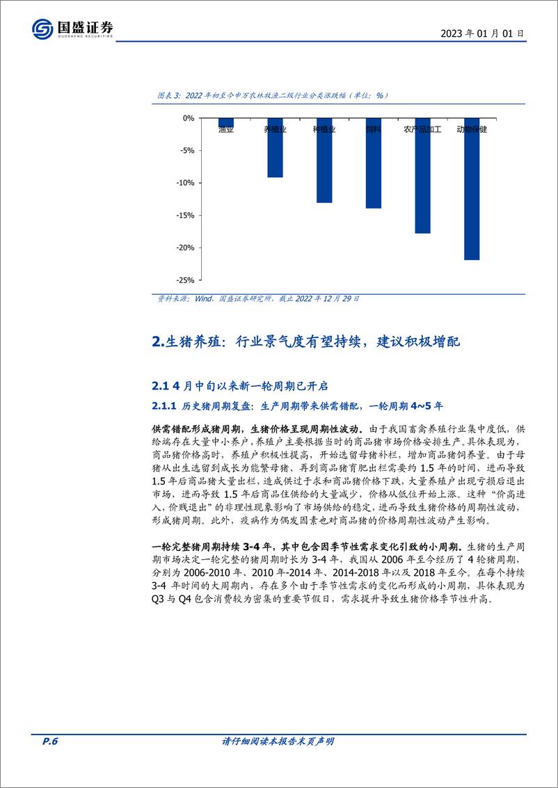 《农林牧渔行业2023年度投资策略：看好养殖景气维持，后周期弹性可期-20230101-国盛证券-48页》 - 第7页预览图