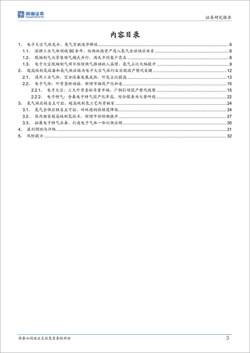 《国海证券-广钢气体-688548-科创板公司深度研究：超高纯制氮工艺与氦气资源打造电子大宗气龙头》 - 第3页预览图