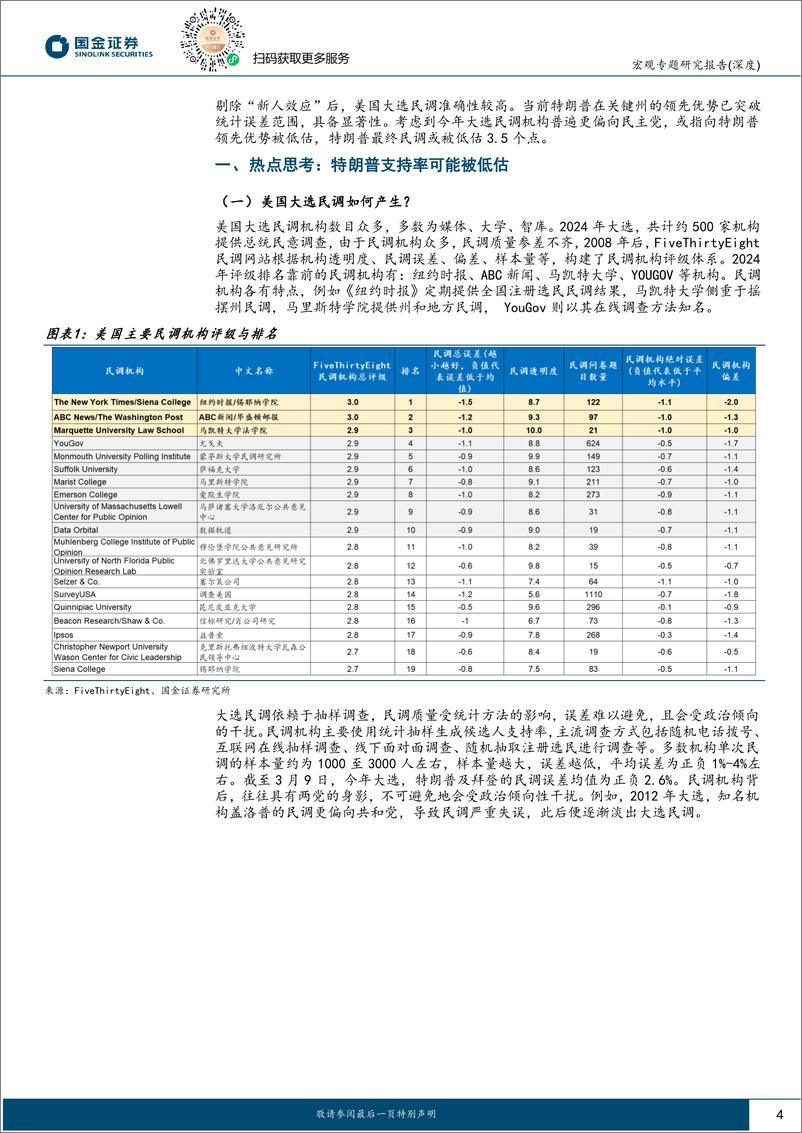 《宏观专题分析报告：美国大选，民调“哪家强”？-240310-国金证券-16页》 - 第4页预览图