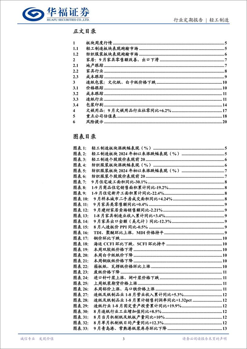 《轻工制造行业定期报告：家居多地补贴政策推进，废纸系提价落地-241019-华福证券-21页》 - 第3页预览图