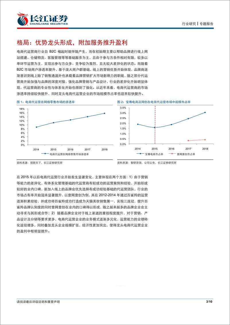 《零售业行业：电商代运营行业格局变化及龙头对比-20191025-长江证券-10页》 - 第4页预览图