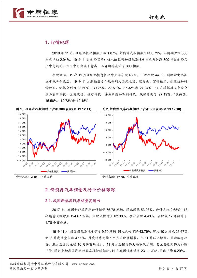 《锂电池行业月报：销量同比下降但环比改善，板块短期或调整-20191211-中原证券-17页》 - 第4页预览图