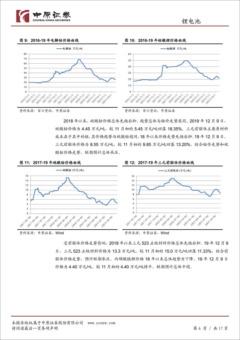 《锂电池行业月报：销量同比下降但环比改善，板块短期或调整-20191211-中原证券-17页》 - 第7页预览图