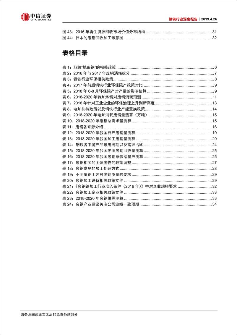 《钢铁行业深度报告：废钢供需持续增长，加工设备商有望受益-20190426-中信证券-39页》 - 第5页预览图