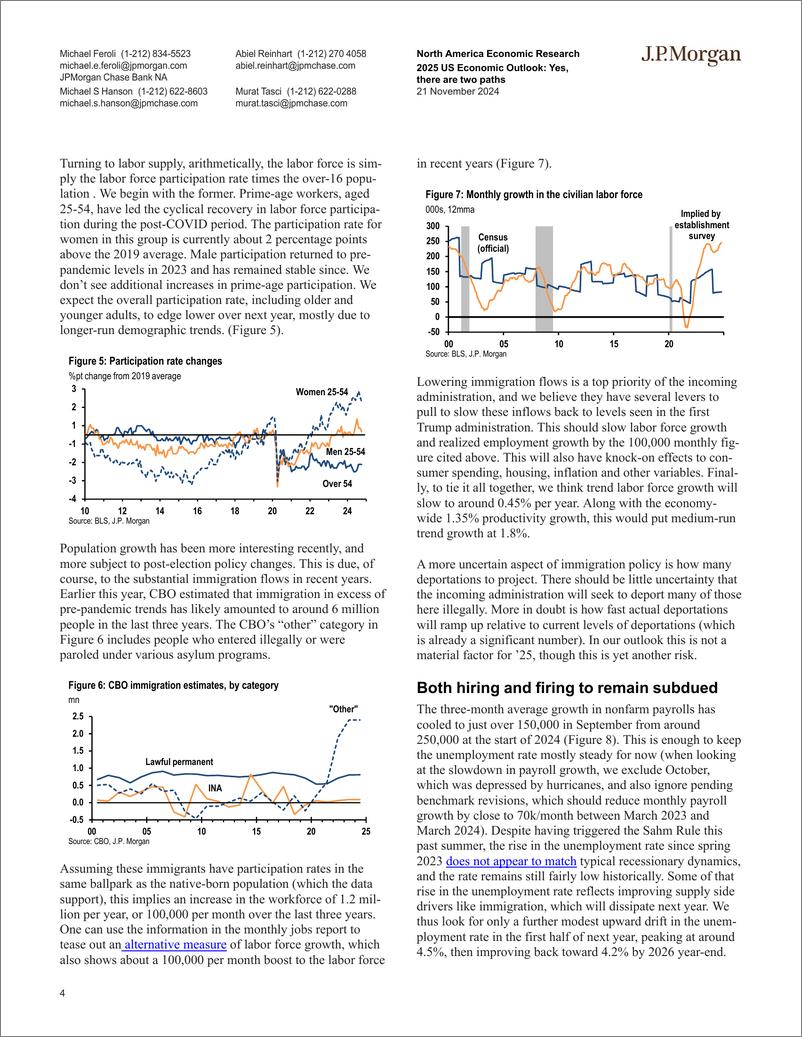 《JPMorgan Econ  FI-2025 US Economic Outlook Yes, there are two paths-111736911》 - 第4页预览图