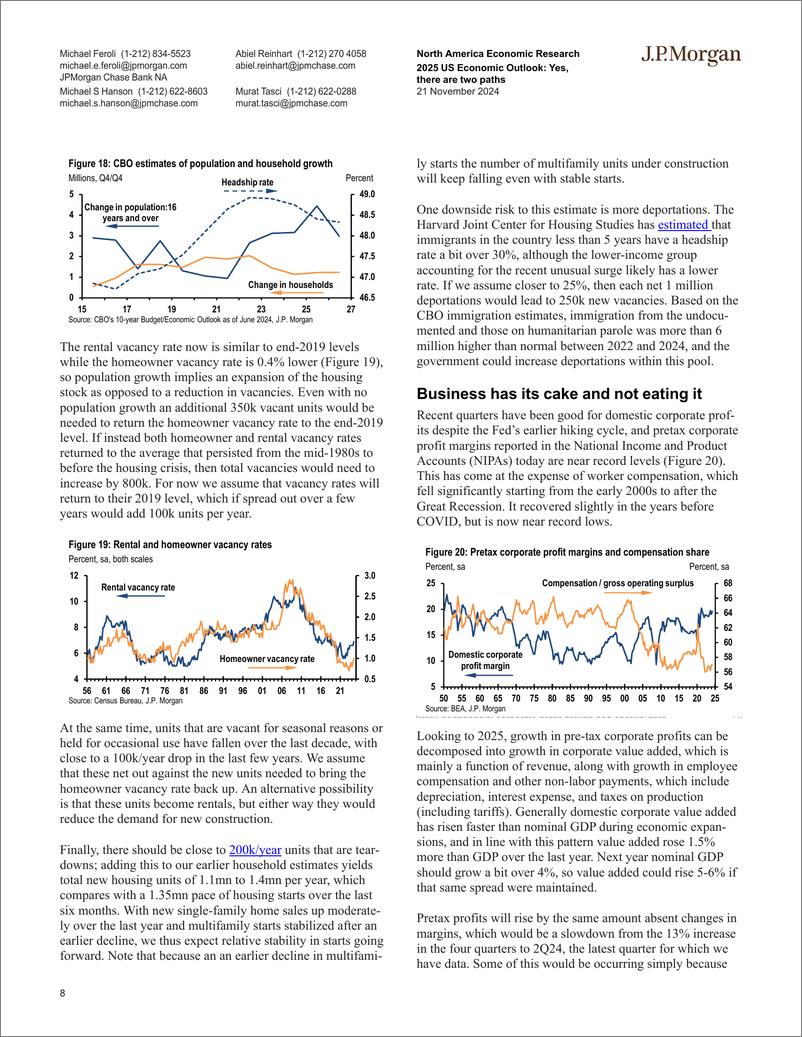 《JPMorgan Econ  FI-2025 US Economic Outlook Yes, there are two paths-111736911》 - 第8页预览图