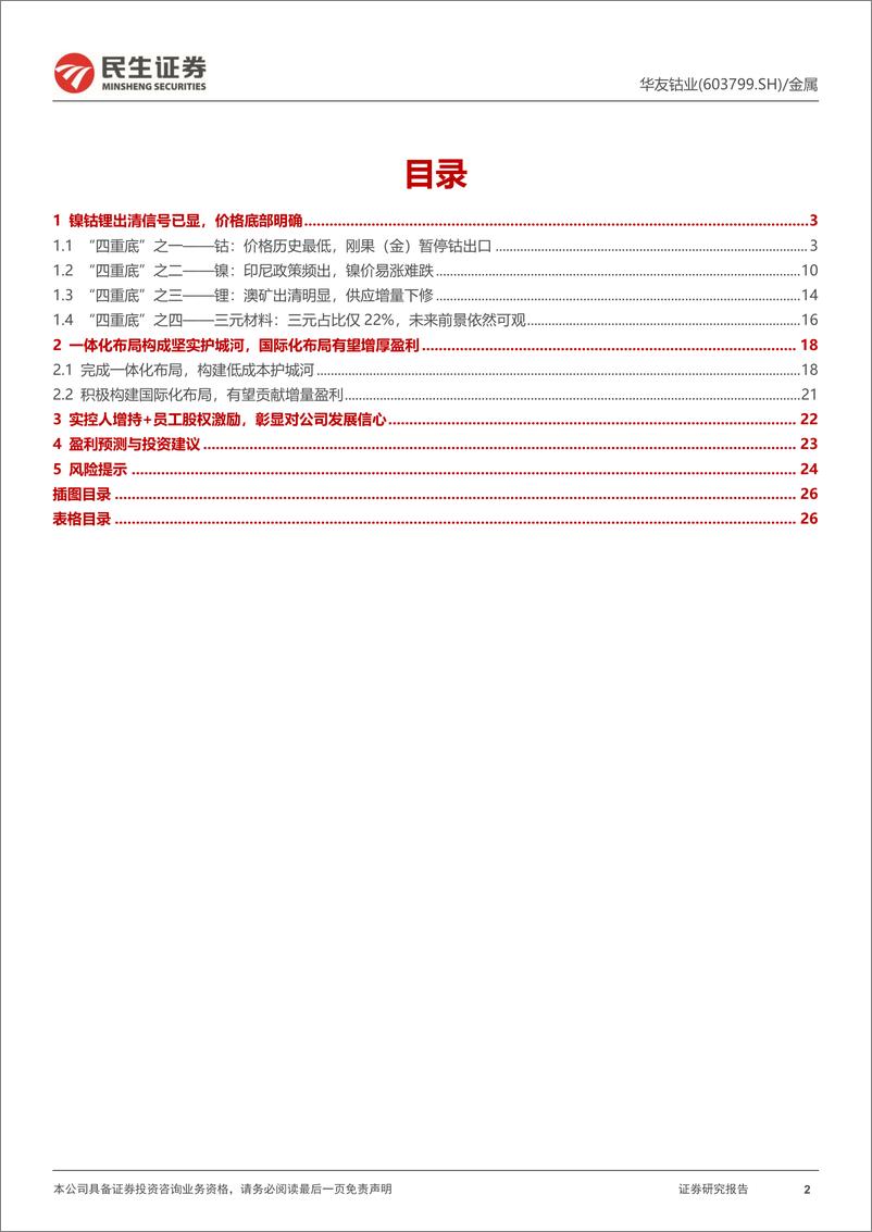 《华友钴业(603799)动态报告：珍惜“四重底”-250308-民生证券-27页》 - 第2页预览图