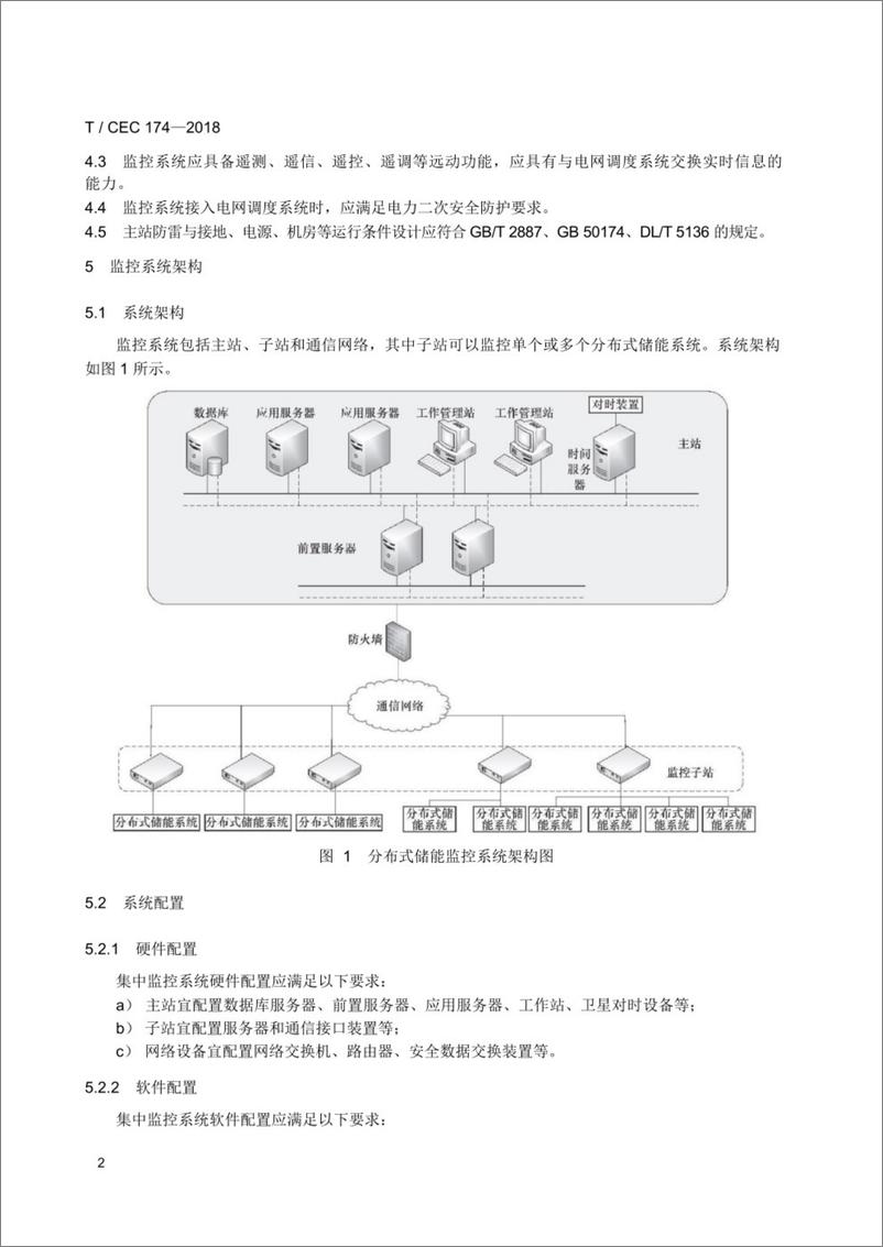 《T／CEC 174-2018 分布式储能系统远程集中监控技术规范》 - 第6页预览图