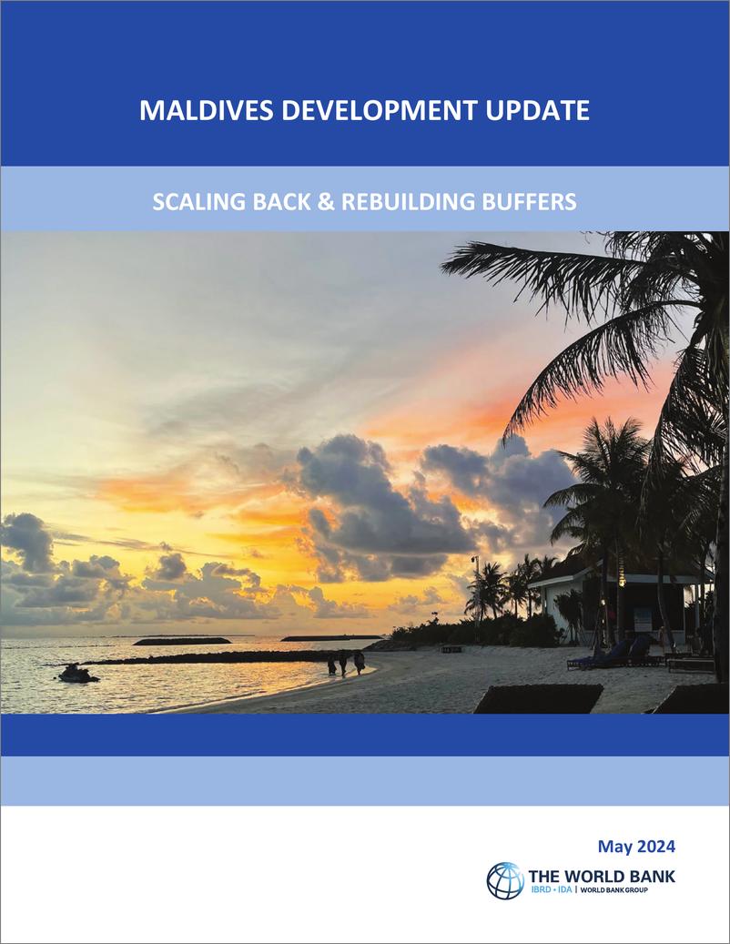《世界银行-马尔代夫发展动态，2024年5月：缩减和重建缓冲区（英）-2024.4-59页》 - 第1页预览图