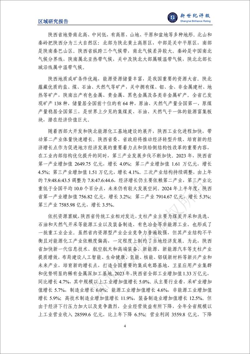 《陕西省及下辖各市经济财政实力与债务研究(2024)-241127-新世纪评级-24页》 - 第4页预览图