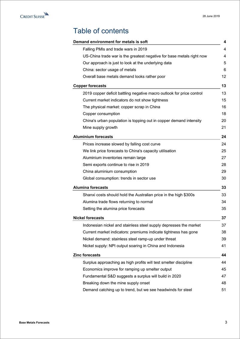 《瑞信-亚太地区-基础材料行业-基础金属预测：对金属需求环境的挑战-2019.6.28-56页》 - 第4页预览图