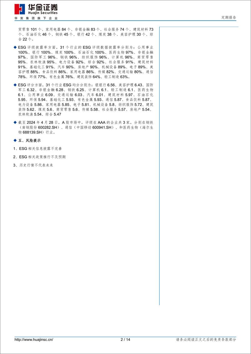 《ESG市场跟踪：我国电子废弃物领域首批一万吨碳减排量交易完成-240429-华金证券-14页》 - 第2页预览图