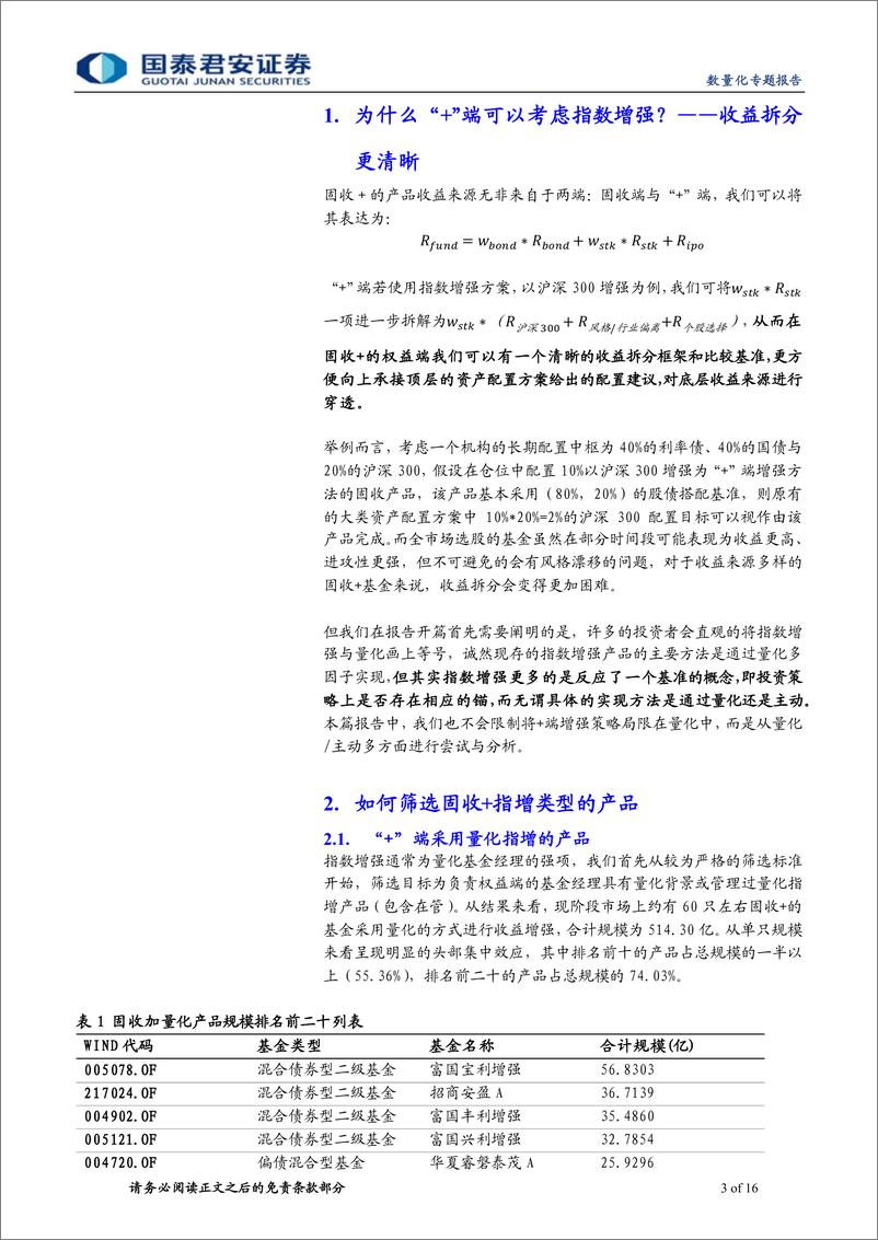 《数量化专题报告：指数增强型固收加的实践与思考-20220914-国泰君安-16页》 - 第4页预览图