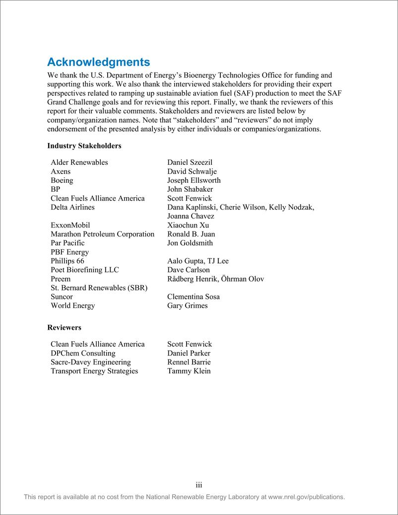 《NREL_2024年可持续航空燃料_SAF_产业现状报告_英文版_》 - 第4页预览图