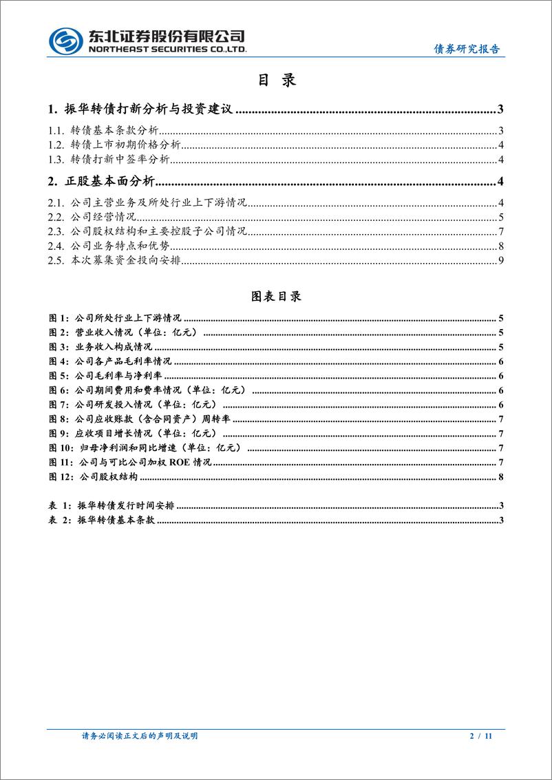 《固收转债分析：振华转债定价建议，首日转股溢价率20%25-25%25-240711-东北证券-11页》 - 第2页预览图