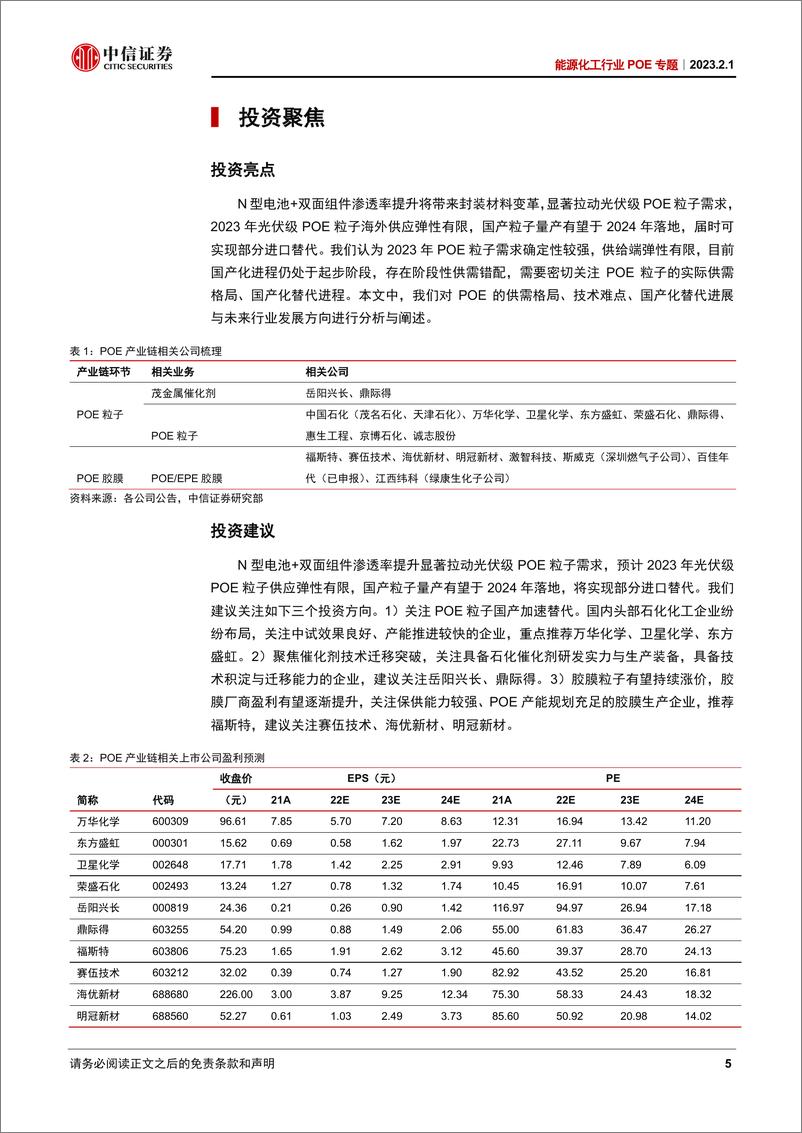 《能源化工行业POE专题POE国产化加速产业链景气度持续增长-23020133页》 - 第5页预览图