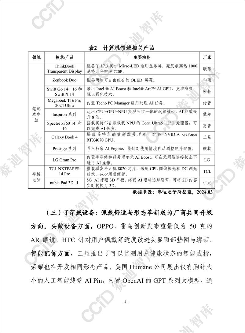 《赛迪前瞻2024年第12期（总852期）：从2024世界移动通信大会看全球消费电子趋势和发展建议-水印版》 - 第4页预览图